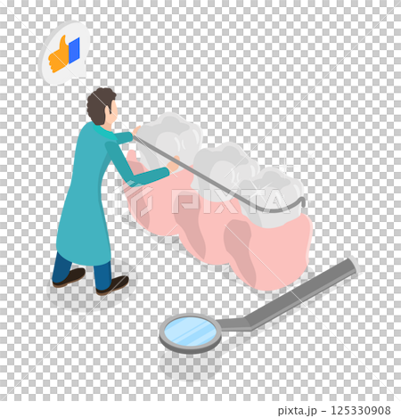3D Isometric Flat  Illustration of Orthodontic Care. Item 1 125330908