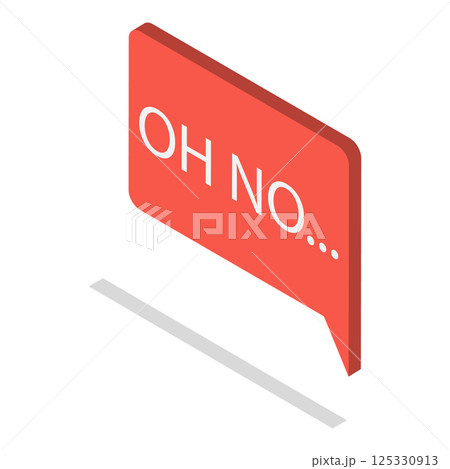 3D Isometric Flat  Set of Dialogue Speech Bubbles. Item 8 125330913