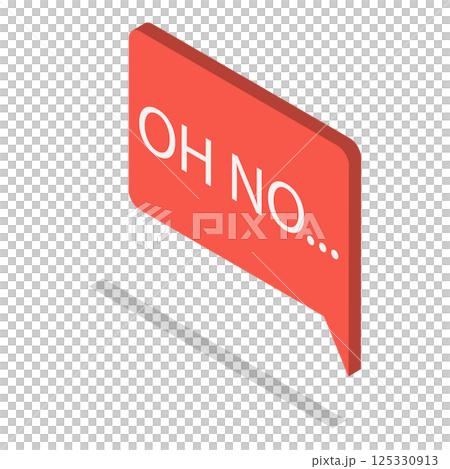 3D Isometric Flat  Set of Dialogue Speech Bubbles. Item 8 125330913