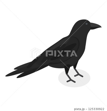 3D Isometric Flat  Set of City Birds. Item 3 125330922