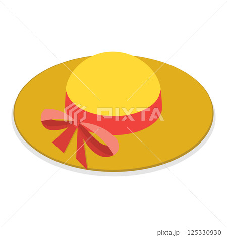 3D Isometric Flat Vector Set of Hats. Item 6 3D Isometric Flat Vector Set of Hats. Item 6 125330930
