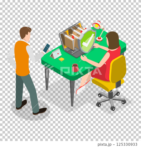 3D Isometric Flat  Illustration of Service Subscription. Item 1 125330933