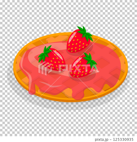 3D Isometric Flat  Illustration of Homemade Pastry. Item 8 125330935