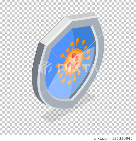 3D Isometric Flat  Set of Protection Proof. Item 4 125330943