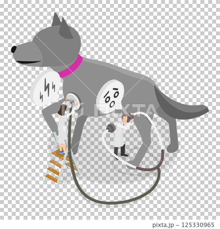 3D Isometric Flat Illustration of Veterinarian Appointment. Item 1 3D Isometric Flat Illustration of Veterinarian Appointment. Item 1 125330965