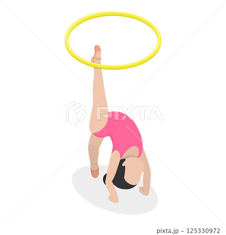 3D Isometric Flat Illustration of Gymnastics Kids. Item 1 3D Isometric Flat Illustration of Gymnastics Kids. Item 1 125330972