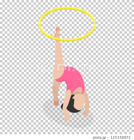 3D Isometric Flat Illustration of Gymnastics Kids. Item 1 3D Isometric Flat Illustration of Gymnastics Kids. Item 1 125330972