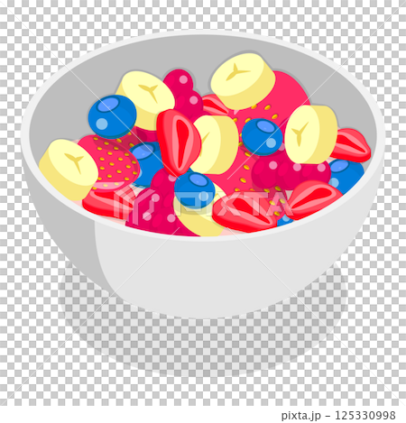 3D Isometric Flat Illustration of Healthy Plate. Item 1 3D Isometric Flat Illustration of Healthy Plate. Item 1 125330998