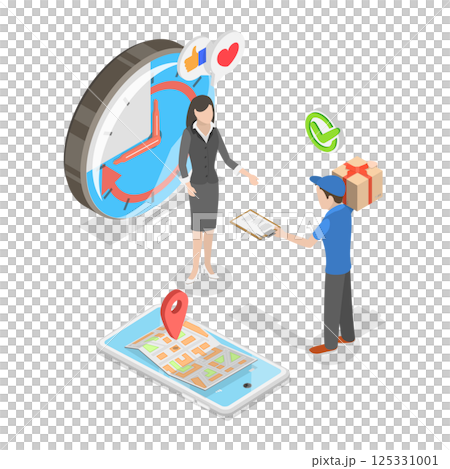 3D Isometric Flat Illustration of Logistics And Delivery. Item 2 3D Isometric Flat Illustration of Logistics And Delivery. Item 2 125331001