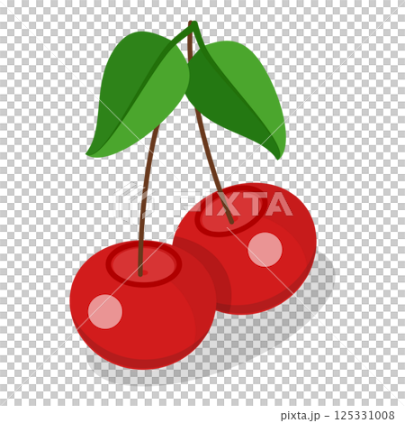 3D Isometric Flat  Set of Fruits. Item 1 125331008