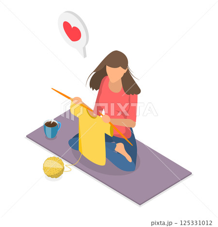 3D Isometric Flat Illustration of Stay at Home Games. Item 2 3D Isometric Flat Illustration of Stay at Home Games. Item 2 125331012