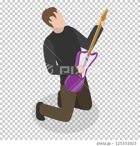 3D Isometric Flat Illustration of Rock Musicians. Item 5 3D Isometric Flat Illustration of Rock Musicians. Item 5 125331023