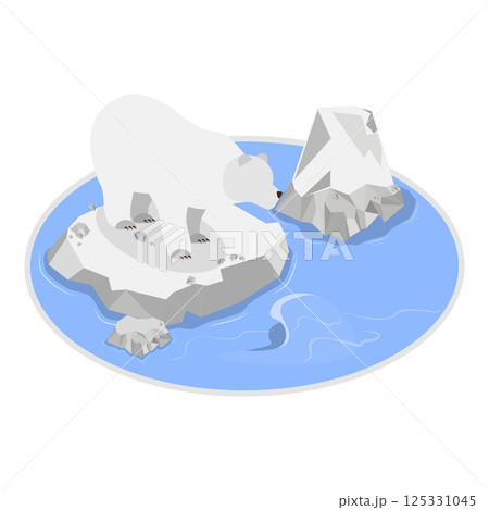 3D Isometric Flat Illustration of Wild Animals Habitat Types. Item 4 3D Isometric Flat Illustration of Wild Animals Habitat Types. Item 4 125331045
