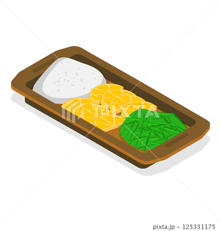 3D Isometric Flat Vector Illustration of Traditional Brazilian Cuisine, Delicious Latin American Food. Item 1 125331175