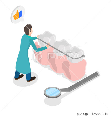 3D Isometric Flat Vector Illustration of Orthodontic Care, Dentistry Service. Item 1 125331210