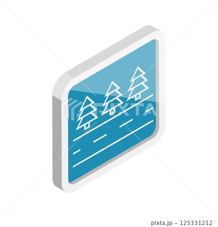 3D Isometric Flat Vector Set of Highway Icons, Road Signs. Item 8 3D Isometric Flat Vector Set of Highway Icons, Road Signs. Item 8 125331212