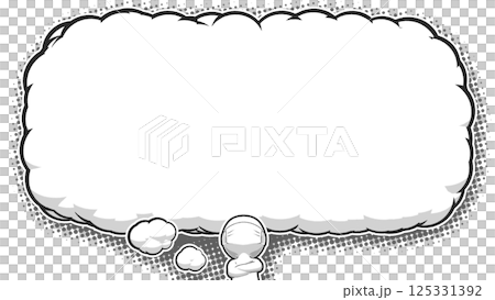 具有面具透明背景的擔心人員象形圖的 3DCG 具有面具透明背景的擔心人員象形圖的 3DCG 125331392