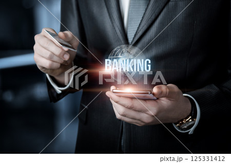 Global banking in a gadget. 125331412