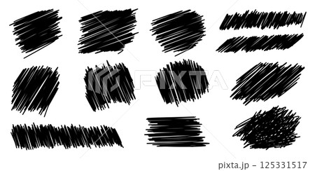 Scratch card lottery vector clipart - black scuff scribble smears distressed set. Grungy grainy surface damaged grunge textures. Ragged chaotic abstract shapes scrapbooking overlays. Scratch card lottery vector clipart - black scuff scribble smears distressed set. Grungy grainy surface damaged grunge textures. Ragged chaotic abstract shapes scrapbooking overlays. 125331517