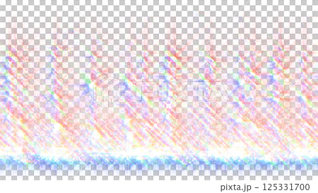 左右に連続配置できるキラキラのタイトルバック（透過背景） - ホワイト 125331700