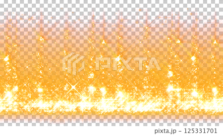 左右に連続配置できるキラキラのタイトルバック（透過背景） - イエロー 125331701