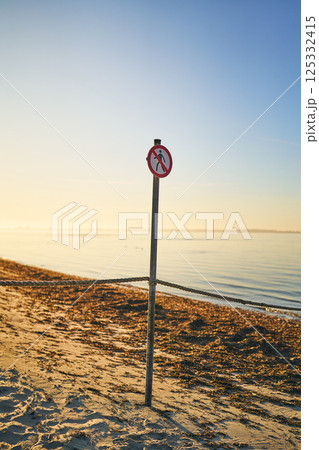 No trespassing of nature reserve at beach No trespassing of nature reserve at beach 125332415