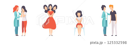 Mental Health Therapy with Doctor and Patient Get Medical Support Vector Set Mental Health Therapy with Doctor and Patient Get Medical Support Vector Set 125332598