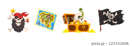 Pirate and Corsair Object and Element Vector Set 125332606