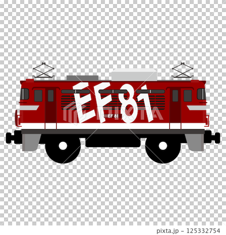 玩具式EF81電力機車02風景向量圖 玩具式EF81電力機車02風景向量圖 125332754
