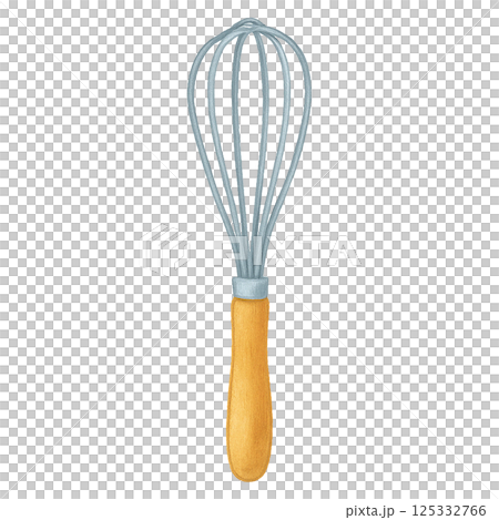 泡立て器（ホイッパー）の水彩イラスト（透過PNG） 125332766