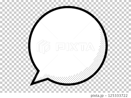 Speech bubble with dot shadow Speech bubble with dot shadow 125333722