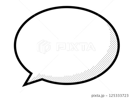 ふきだし ドットの影付き 125333723