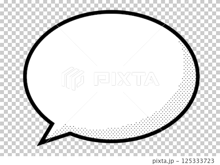 ふきだし ドットの影付き 125333723