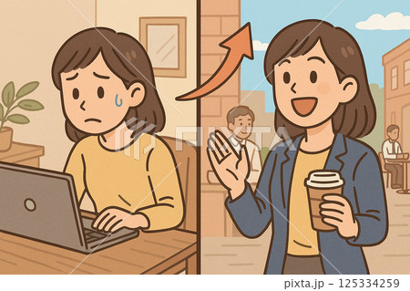 英語が話せるようになった女性 125334259