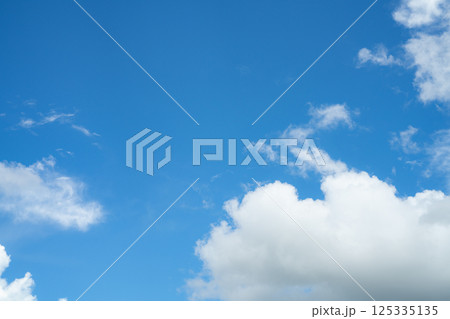 Beautiful blue sky filled with fluffy white cumulus clouds on a sunny summer day, symbolizing ozone awareness, clean air, environmental protection, and peaceful nature-inspired cloudscape view. Beautiful blue sky filled with fluffy white cumulus clouds on a sunny summer day, symbolizing ozone awareness, clean air, environmental protection, and peaceful nature-inspired cloudscape view. 125335135