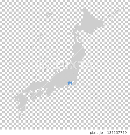 日本地図　神奈川県 125337759