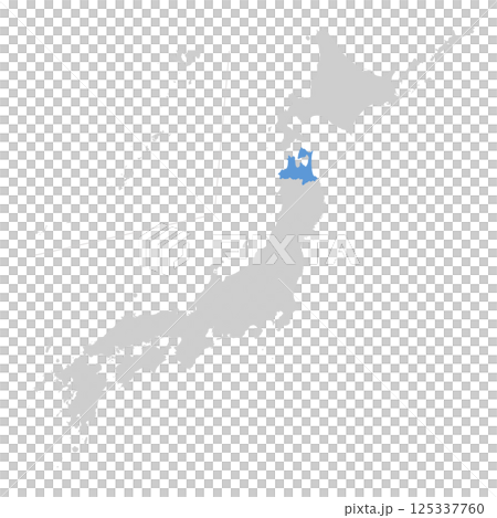 日本地図　青森県 125337760