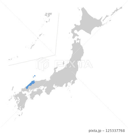 日本地図 島根県 日本地図 島根県 125337768