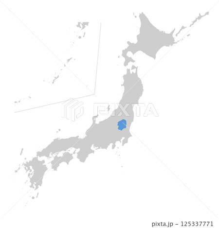 日本地図　栃木県 125337771