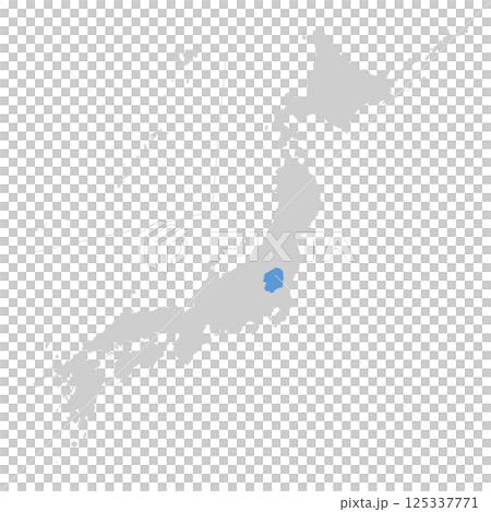 日本地図　栃木県 125337771