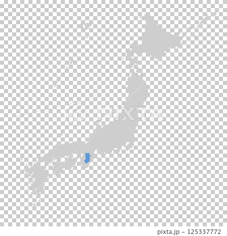 日本地図　奈良県 125337772