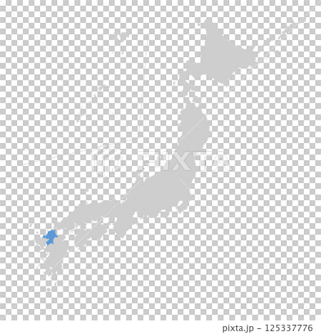Map of Japan Fukuoka Prefecture 125337776