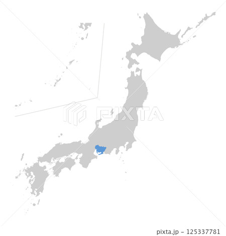 日本地図　愛知県 125337781