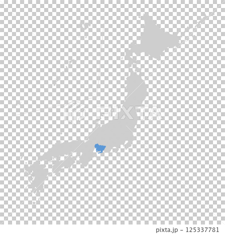 日本地図　愛知県 125337781