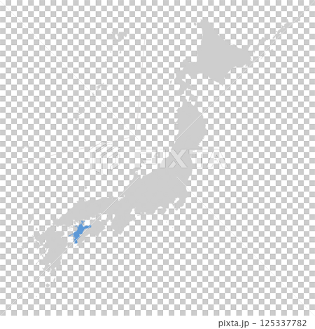 日本地図　愛媛県 125337782