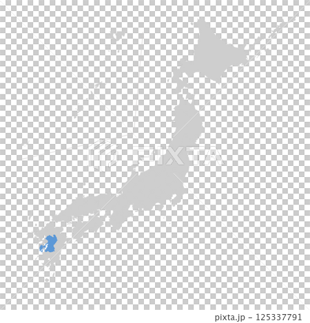 日本地図 熊本県 日本地図 熊本県 125337791