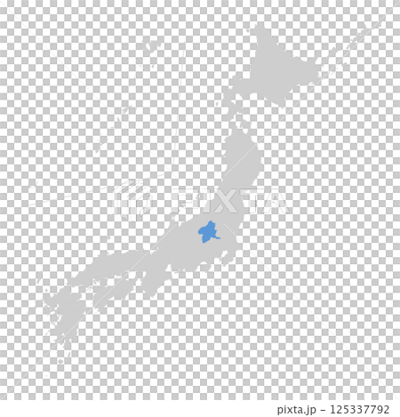 日本地図　群馬県 125337792