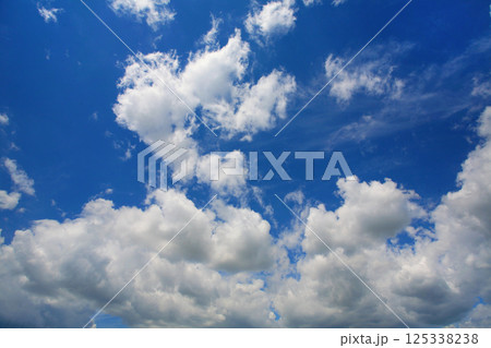 Beautiful blue sky and clouds background 125338238