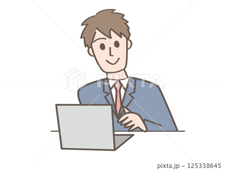 PCで仕事をするビジネスパーソン 125338645