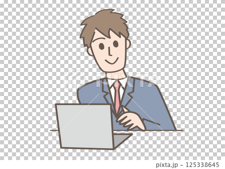 PCで仕事をするビジネスパーソン 125338645